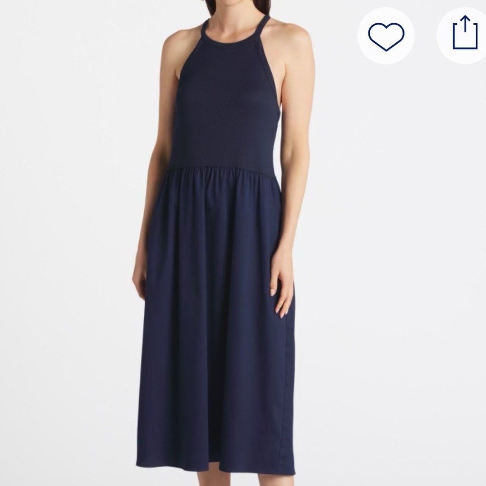 Women’s Chic Navy Midi Dress